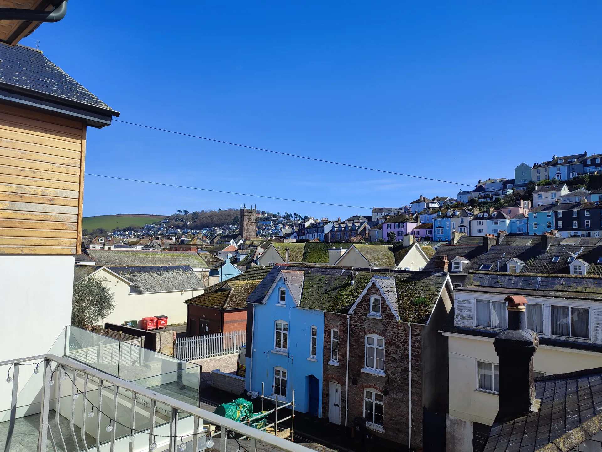 Dartmouth rooftops from the property balcony